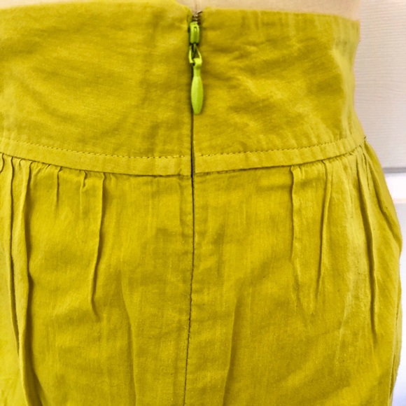 LOFT A-Line Skirt • Knee Length • Lime Green - Picture 3 of 5